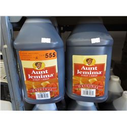 2 x 4 liter jugs of Aunt Jemima syrup