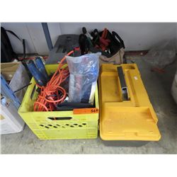 3 Tools boxes & a milk crate of tools