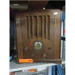 Vintage wood cased radio