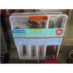 2 New 25 piece kitchen starter sets