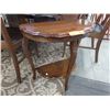 Image 1 : Vintage wood half moon table