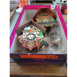 2 Vintage miniature cuckoo clocks