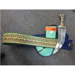 Ghurka knife with embroidered belt