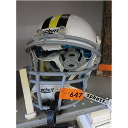Used football helmet