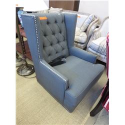 NEW Grey Upholstered Arm Chair