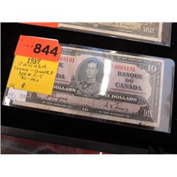 1937 Canadian $10 Banknote