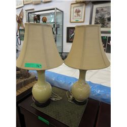 2 Glass Based Table Lamps - Oriental Theme