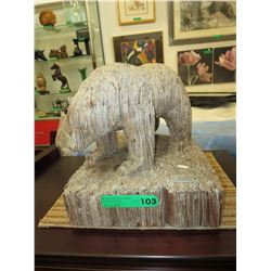 "The Chainsaw Man" Wood Bear carving