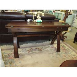 Console table with fold out sides