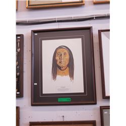 Framed print of chief Poundmaker
