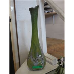 Very tall art glass vase