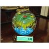 Image 1 : Huge blown art glass globe - Controlled bubbles