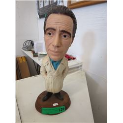 Glazed pottery Humphrey Bogart statue