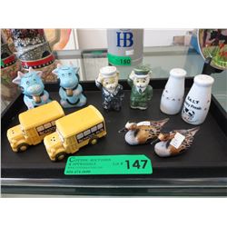 6 Pairs of collectable salt & pepper shakers