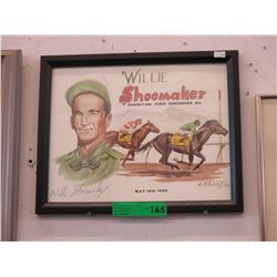 Willie Shoemaker - autographed 1985 flyer