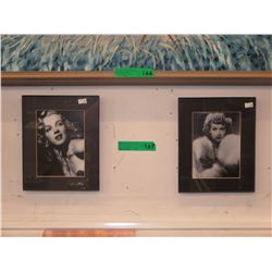 2 Framed pictures of movie stars