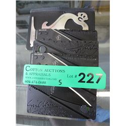 4 New "Card Sharp" knives & zootility tool
