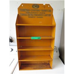 Vintage metal CPM parts shelf