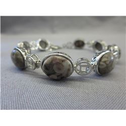 New Silver Crinoid Fossil bracelet
