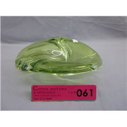 Green Mid-Century glass dish