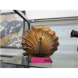 Vintage peacock lamp - Copper plated