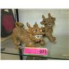 Image 1 : 2 Pottery Foo Dog statues