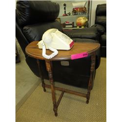Vintage - Wood half moon accent table