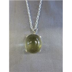 Solitaire 12.58 CT Lemon Quartz Pendant
