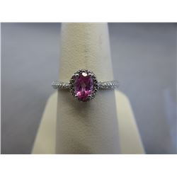 Pink Tourmaline & Diamond Ring