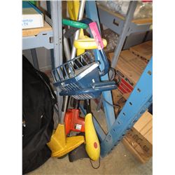 3 Used electric weed eaters & a shop light