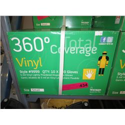 Case of NEW vinyl gloves-size S