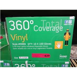 Case of NEW vinyl gloves-size XL
