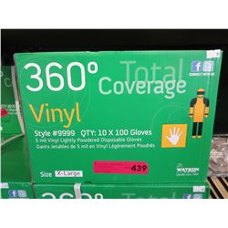 Case of NEW vinyl gloves-size XL
