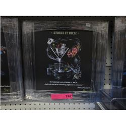 Framed M. Godard print: "Strike it Rich"
