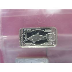 4 x 1 Gram .999 Silver 2015 Shark bars