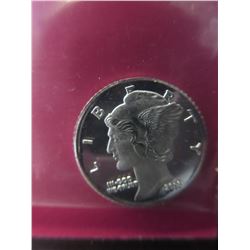 4 x 1 Gram .999 Silver 2015 Mercury Head rounds