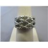 Image 1 : 1/4 CT White Diamond weave design ring