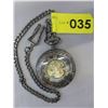 Image 1 : NEW -  2-Side Mechanical Skeleton Pocket Watch