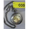 Image 2 : NEW -  2-Side Mechanical Skeleton Pocket Watch