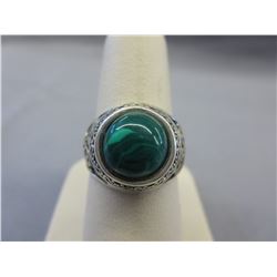 Man's Green Malachite ring