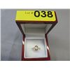 Image 2 : Sterling Silver Citrine ring with 2 side Diamonds