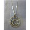 Image 1 : Sterling Silver & Diamond Eternal circle necklace