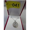 Image 2 : Sterling Silver & Diamond Eternal circle necklace