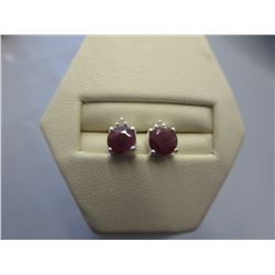 NEW - Red Ruby & Diamond earrings