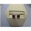 Image 1 : NEW - Red Ruby & Diamond earrings