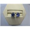Image 1 : NEW - Sterling Silver Tanzanite & Diamond earrings