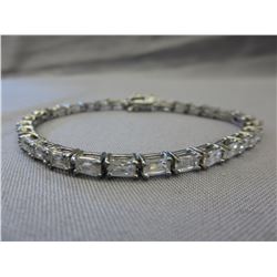 10 CT Emerald cut Cubic Zirconia bracelet