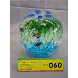 "Fish Bowl" Blown glass globe - controlled bubbles