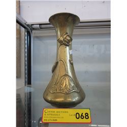 Art Nouveau style brass vase