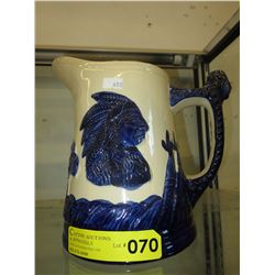 Vintage Ironstone jug with Indian Chief & Village